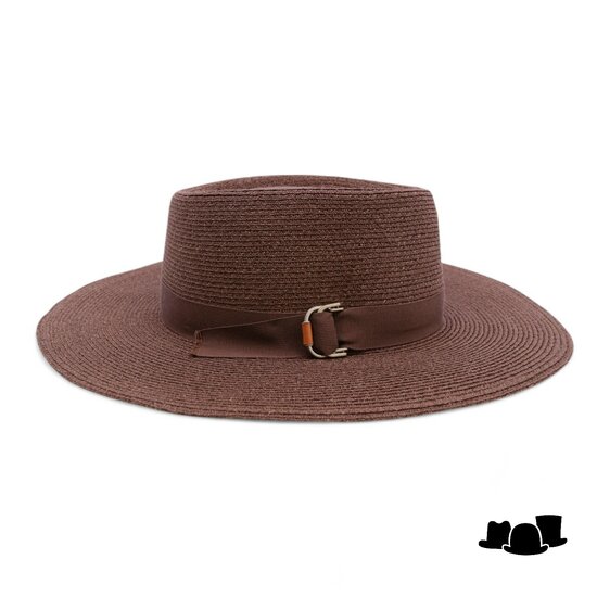 mayser matador astrid raffia bandstro donker bruin