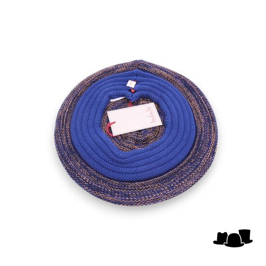 bedacht zomer baret basic katoen blue tan