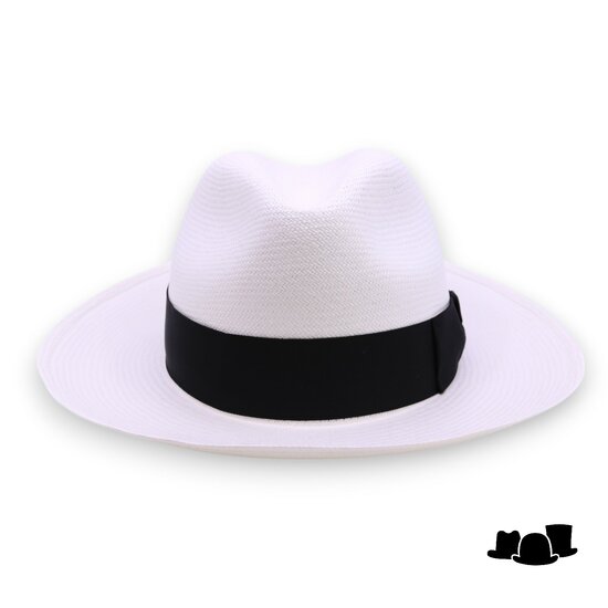 borsalino panama classic fino wide brim white and black