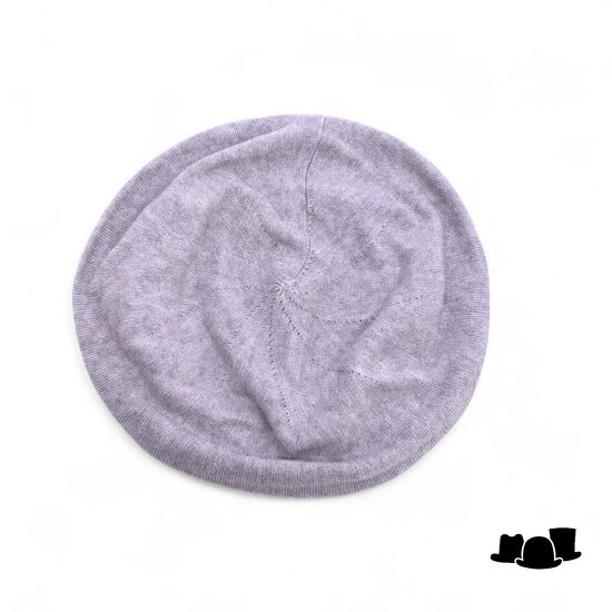seeberger knitted baret katoen light grey