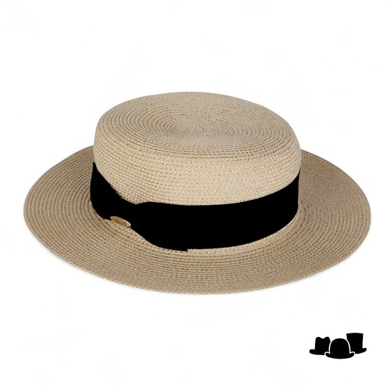 bronte zomerhoed matelot cellulosemix naturel zwart
