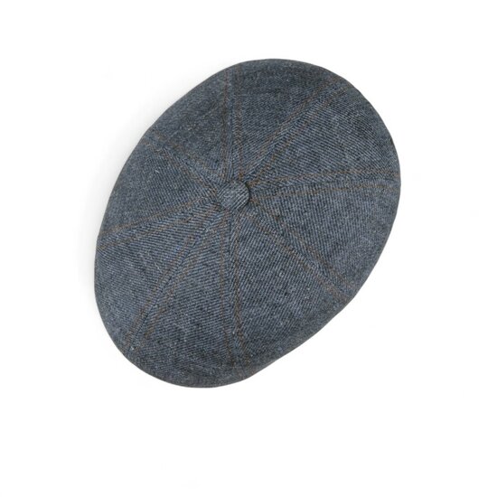 stetson cap kelvey linen and leather denim blue