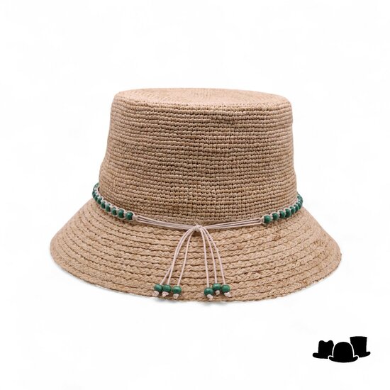 seeberger vissershoed sunshell raffia naturel