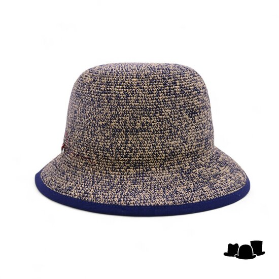 bedacht zomer hoed pomeroy cellulose blauw beige