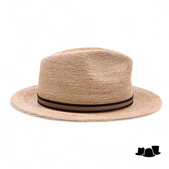 borsalino fedora argentina crochet fine raffia naturel