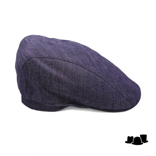 jos van dijck ivy pet split katoen denim blauw