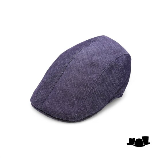 jos van dijck ivy pet split katoen denim blauw