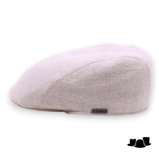 wigens ivy modern cap split linnen beige