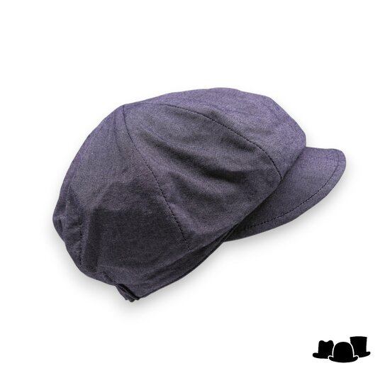 seeberger ballonpet chambray katoen black
