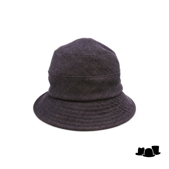 soprattutto cloche denim look donker bruin
