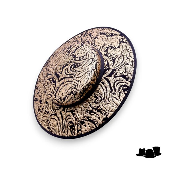 tesi matelot bardot panama goud en zwart