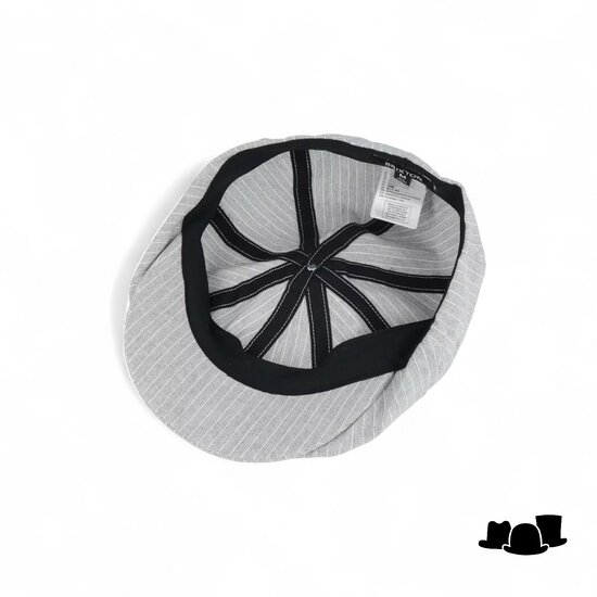 brixton brood snap cap chambray gestreepte grijs