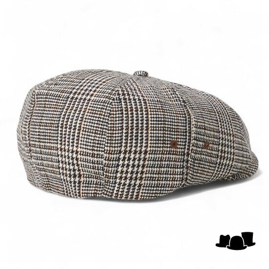 brixton brood snap cap wolmix houndstooth earthy tones