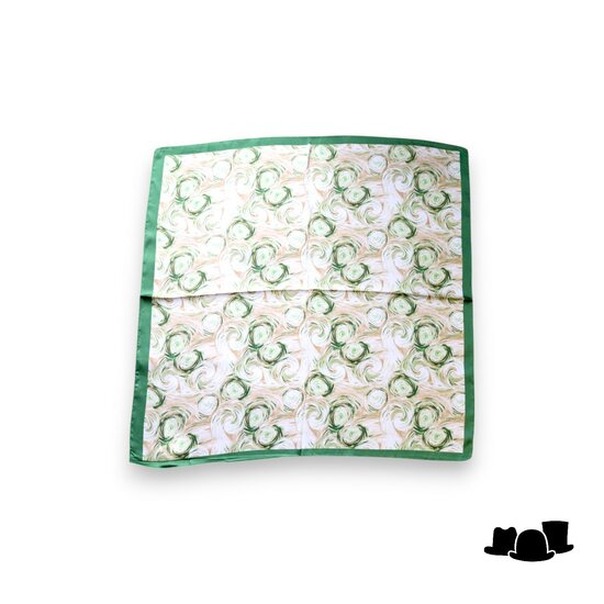 onkar neckerchief satijn swirls green