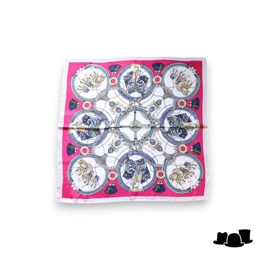 onkar neckerchief horses fuchsia