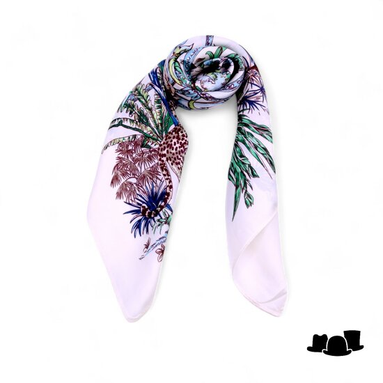 onkar neckerchief peacock ivory and green