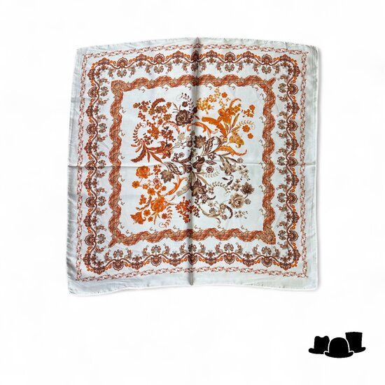 onkar neckerchief regency ivory and burnt orange