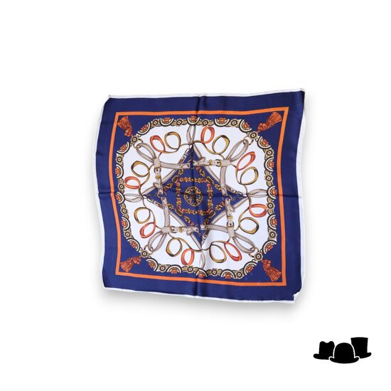 onkar neckerchief belts navy tangerine