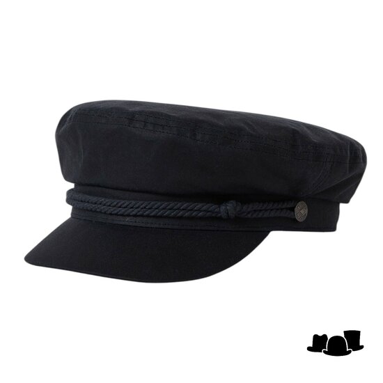 brixton fiddler fisherman cap waxed cotton navy
