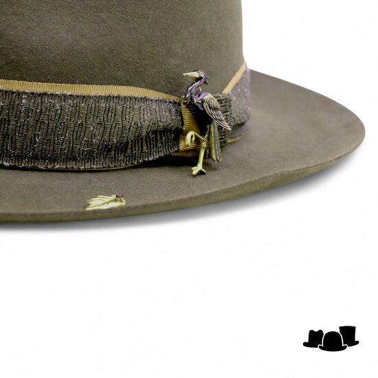 bespoke baldini fedora nocturne heron haarvilt