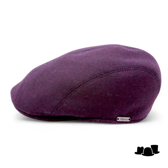 wigens ivy modern flat cap woolmix bordeaux