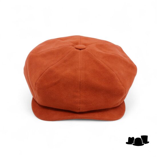 wigens newsboy retro cap cotton burnt orange