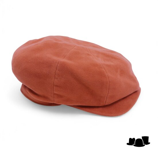 wigens newsboy retro cap cotton burnt orange