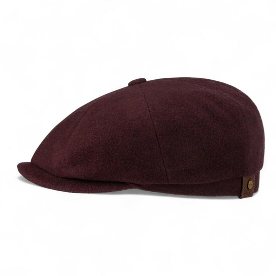stetson hatteras newsboy cap wol kasjmier bordeau