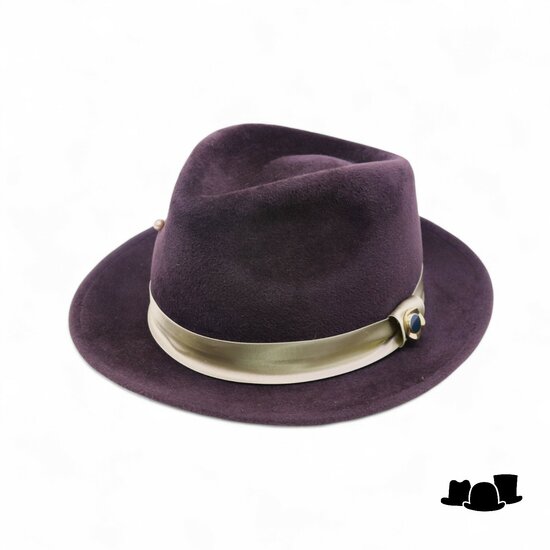 jos van dijck bespoke fedora stardust collection cassiopeia brown and gold