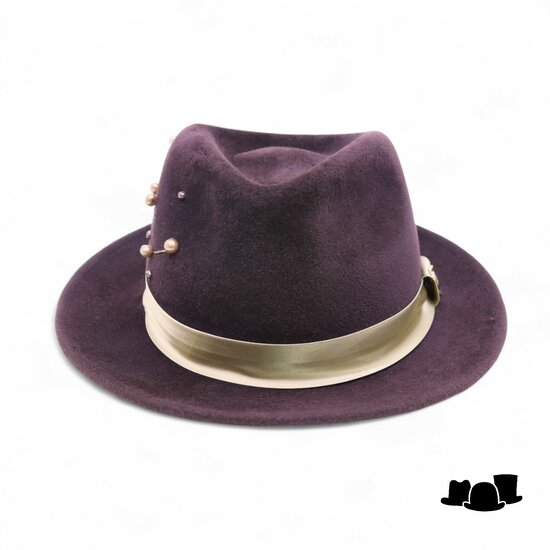 jos van dijck bespoke fedora stardust collection cassiopeia brown and gold