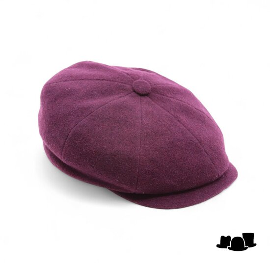 stetson hatteras newsboy cap wol kasjmier bordeaux
