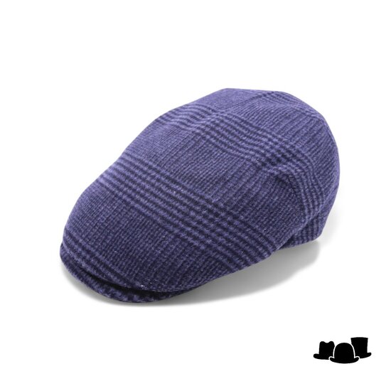 alfonso deste ivy pet ionio wol en cashmere mix check grijs blauw