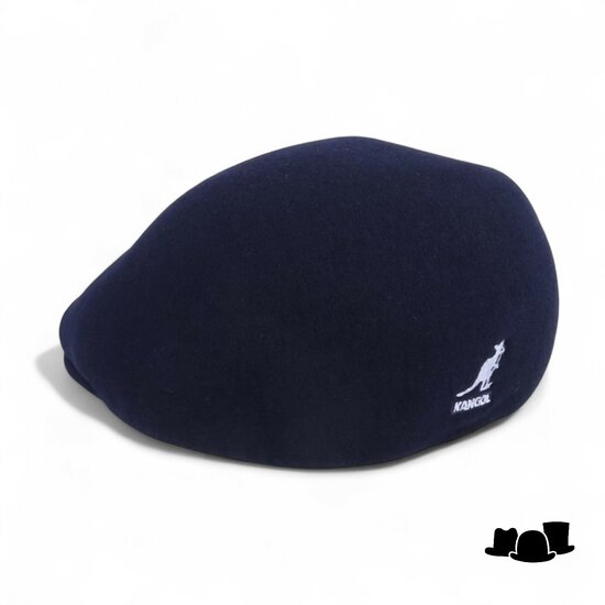 kangol flatcap 507 seamless wool dark blue