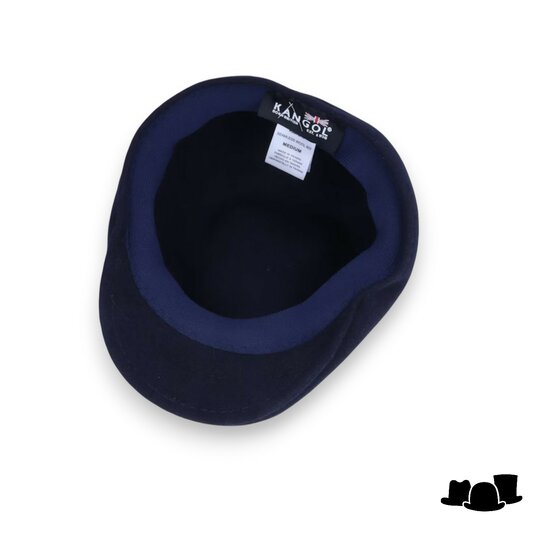 kangol flatcap 507 seamless wool dark blue