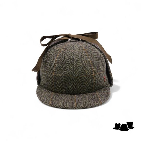 alfonso deste deerstalker sherlock wol visgraat groen