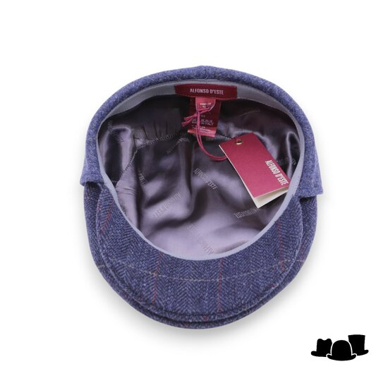 alfonso deste flatcap oorklep holmes blauw