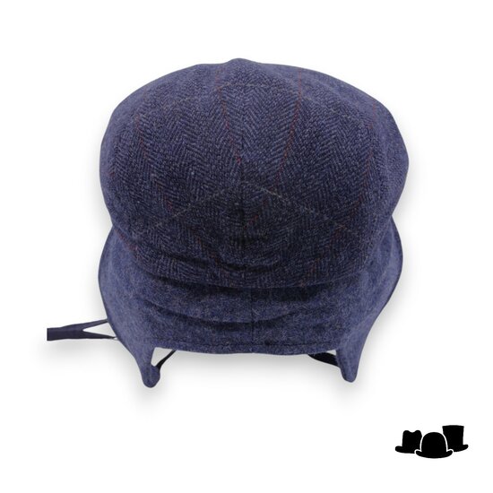 alfonso deste flatcap oorklep holmes blauw