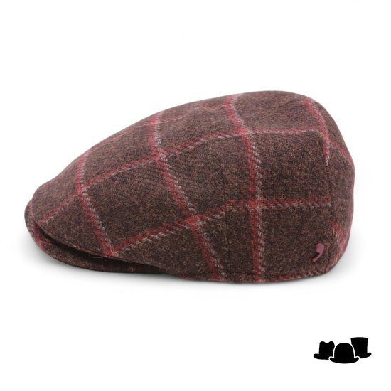 alfonso deste ivy pet ionio oorklep wolmix ruit bruin