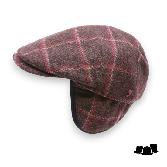 alfonso deste ivy pet ionio oorklep wolmix ruit bruin