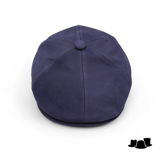alfonso deste ballonpet dam nubuck leder blauw