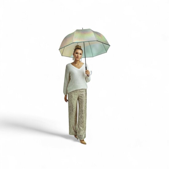 knirps paraplu c760 transparent stardust agave