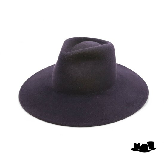 weba hats fedora 9100 velourvilt zwart