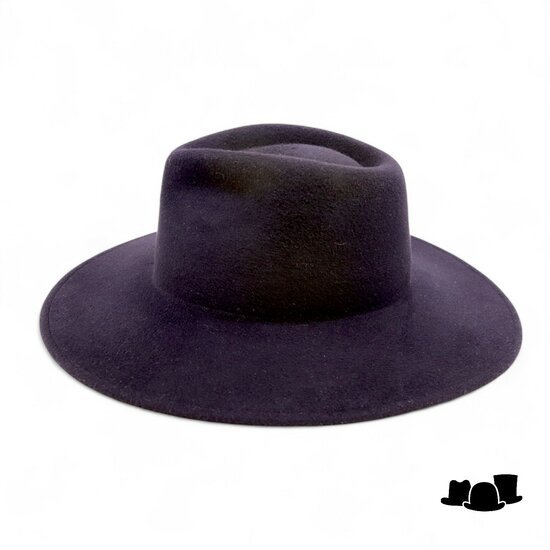 weba hats fedora 9100 velourvilt zwart
