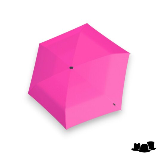 knirps paraplu x4u ultra light slim manual with case neon pink