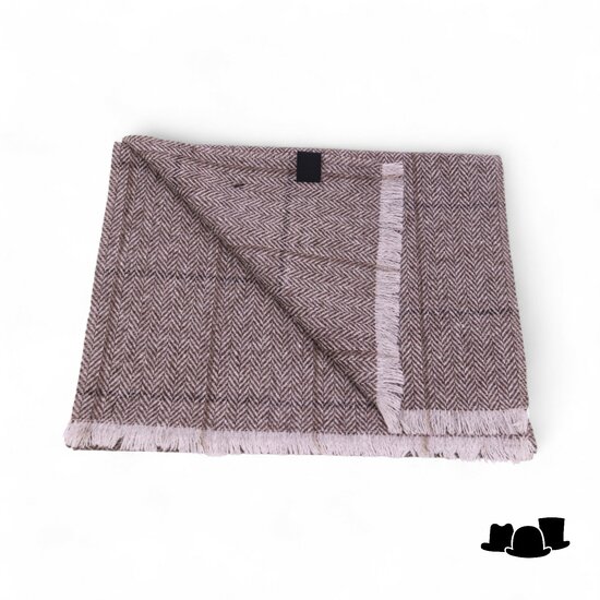 city sport sjaal organic merino wol visgraat beige