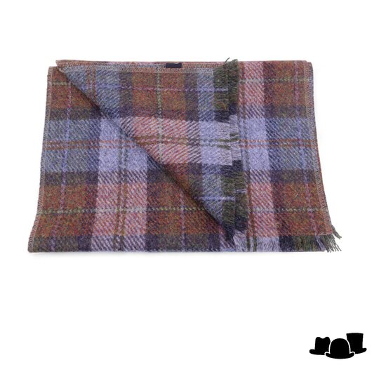 city sport sjaal british tweed ruit blauw oranje