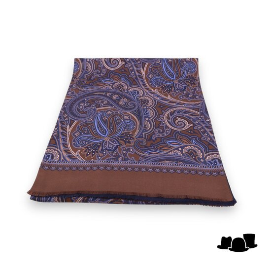 city sport sjaal zijde wol paisley caramel celestial