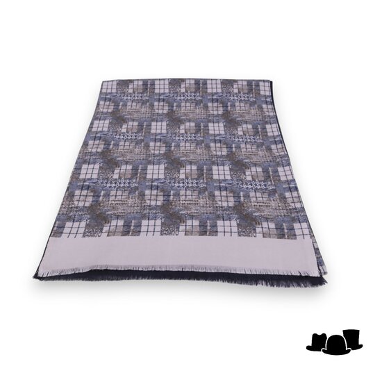 city sport sjaal zijde wol facade zilver grijs