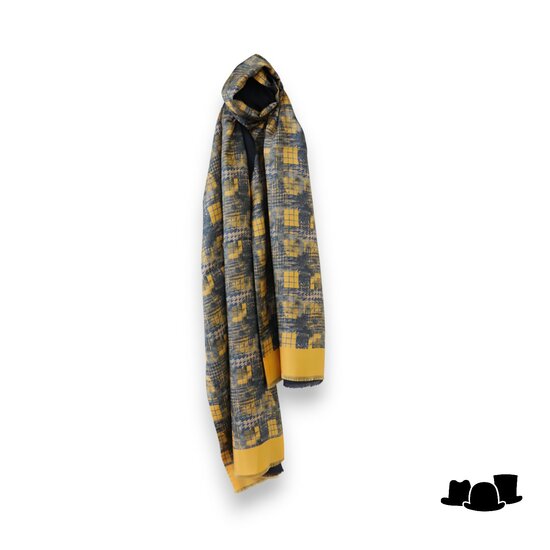 city sport sjaal zijde wol facade oker