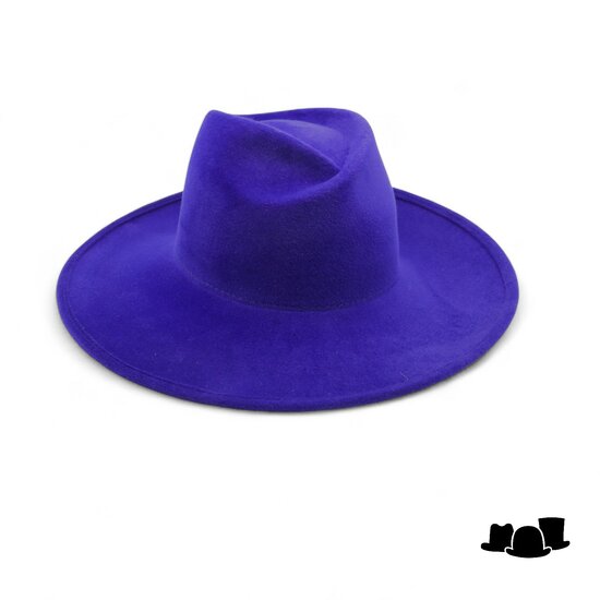 weba hats fedora 1274 velourvilt kobaltblauw